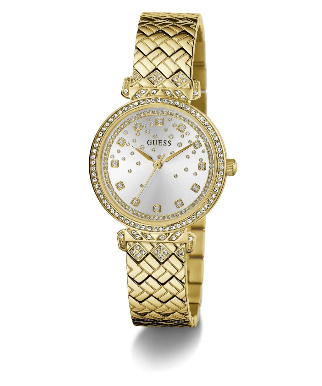 Ladies Enchantment Gold Tone Recycled Steel Watch Gw0763l2 -korean beauty