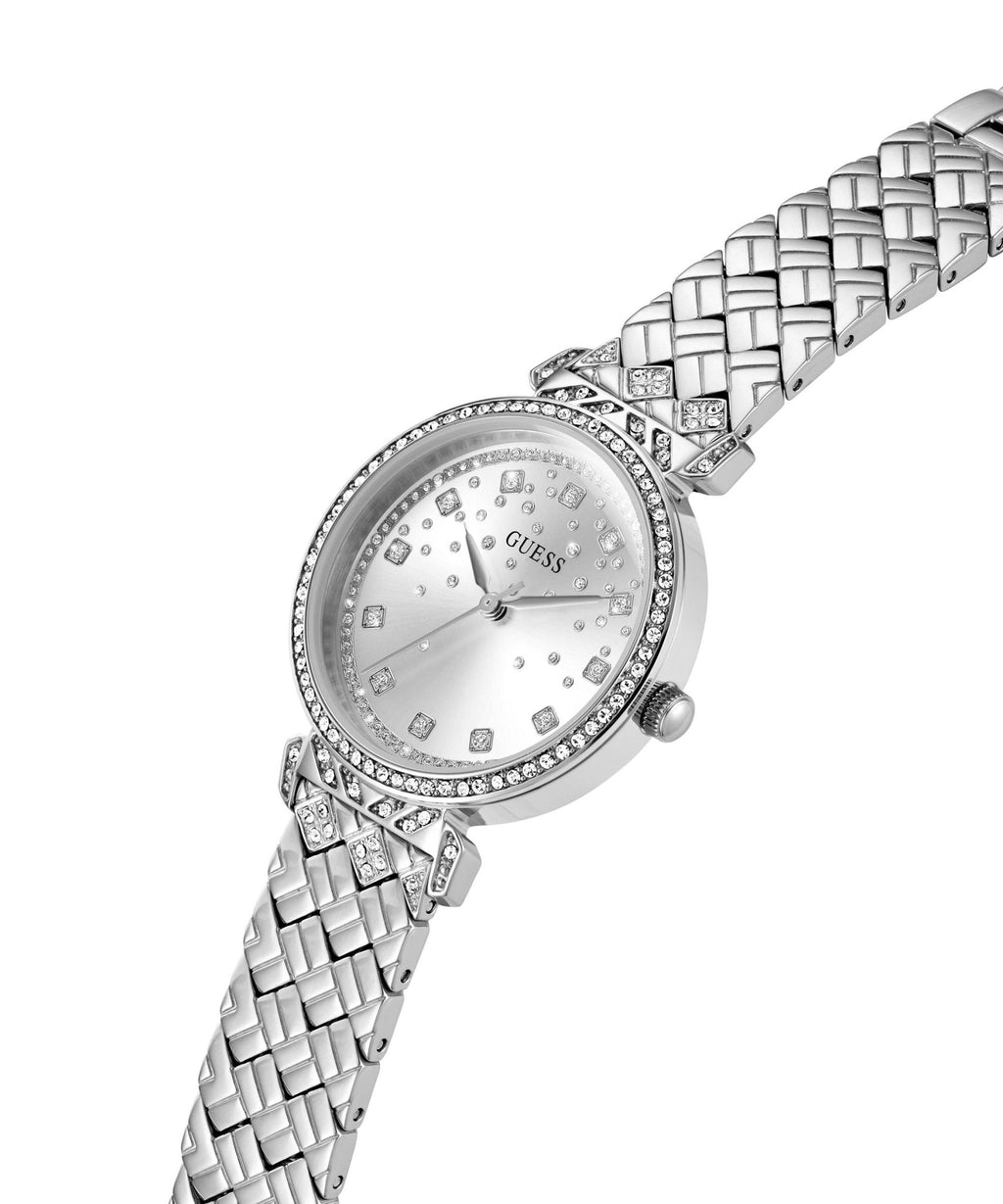 Ladies Enchantment Silver Tone Recycled Steel Watch Gw0763l1 -korean beauty