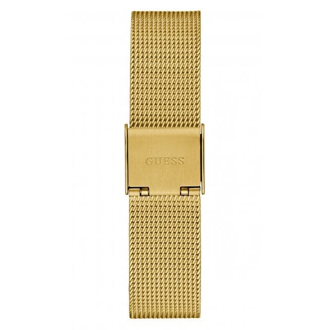 Guess Watches Ladies Fame Stainless Steel Mesh Gold Tone Watch Gw0508l2 -korean beauty