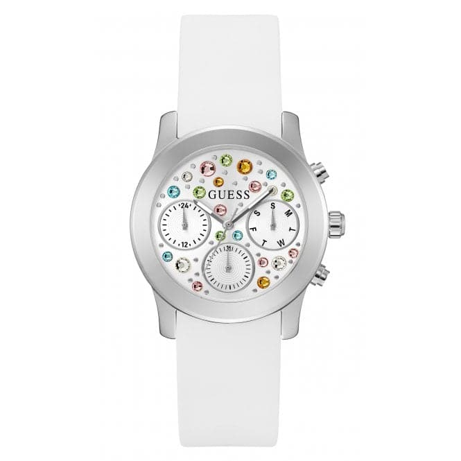 Guess Watches Ladies Fantasia Stainless Steel Silver Watch Gw0560l1 -korean beauty