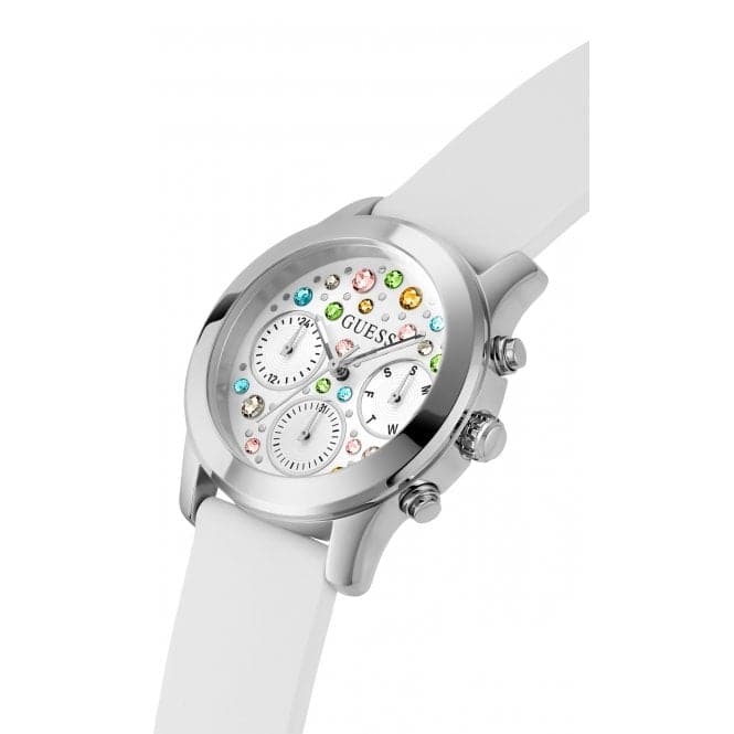 Guess Watches Ladies Fantasia Stainless Steel Silver Watch Gw0560l1 -korean beauty
