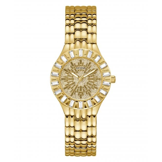 Ladies Firework Gold Tone Watch Gw0602l2 -korean beauty