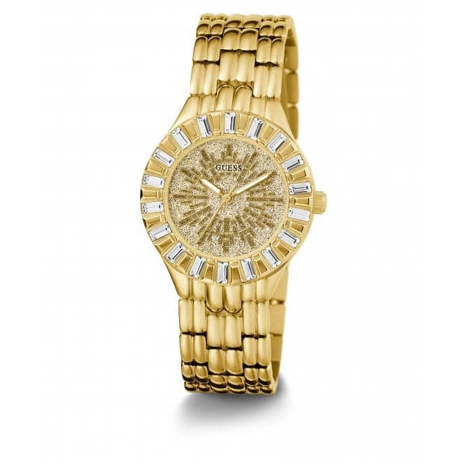 Ladies Firework Gold Tone Watch Gw0602l2 -korean beauty