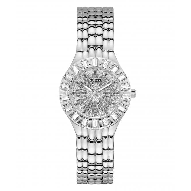 Ladies Firework Silver Tone Watch Gw0602l1 -korean beauty