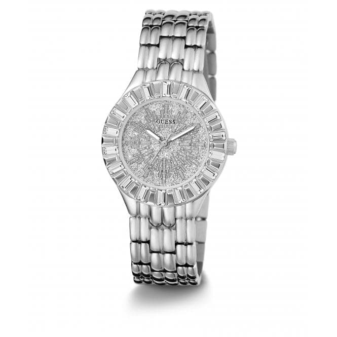 Ladies Firework Silver Tone Watch Gw0602l1 -korean beauty