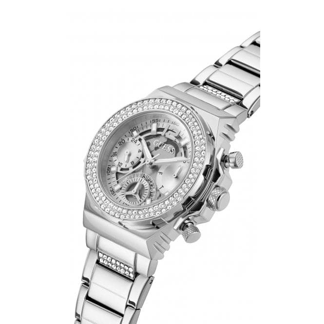 Guess Watches Ladies Fusion Stainless Steel Silver Watch Gw0552l1 -korean beauty