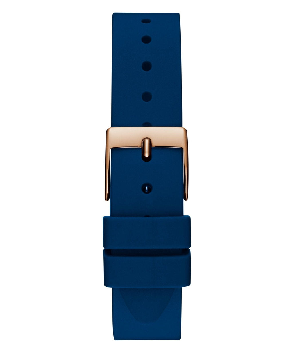 Ladies Glitz Plaque Rose Gold Tone Silicone Watch Gw0745l4 -korean beauty