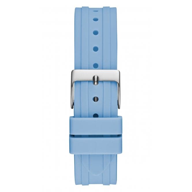 Guess Watches Ladies Heiress Silicone Silver Watch Gw0407l1 -korean beauty