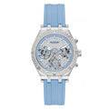 Guess Watches Ladies Heiress Silicone Silver Watch Gw0407l1 -korean beauty
