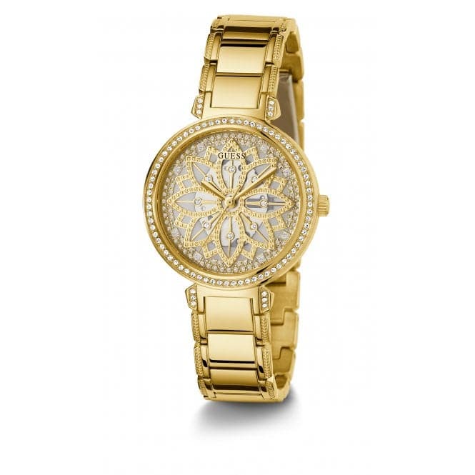 Guess Watches Ladies Lily Stainless Steel Gold Watch Gw0528l2 -korean beauty