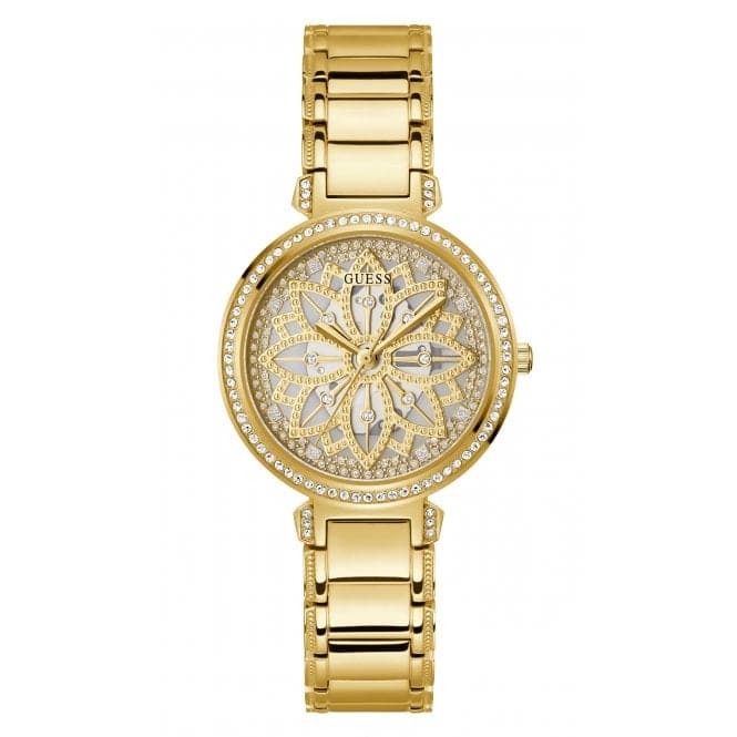 Guess Watches Ladies Lily Stainless Steel Gold Watch Gw0528l2 -korean beauty