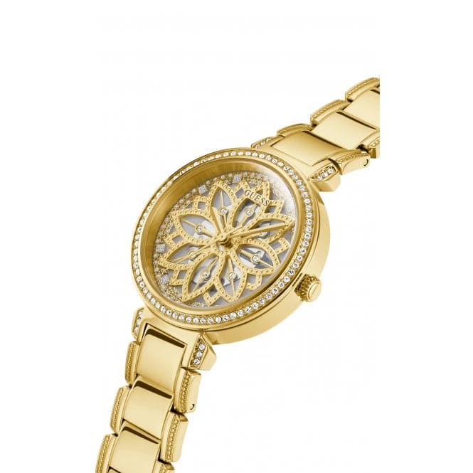 Guess Watches Ladies Lily Stainless Steel Gold Watch Gw0528l2 -korean beauty
