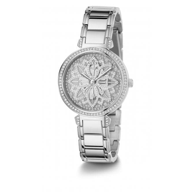 Guess Watches Ladies Lily Stainless Steel Silver Watch Gw0528l1 -korean beauty