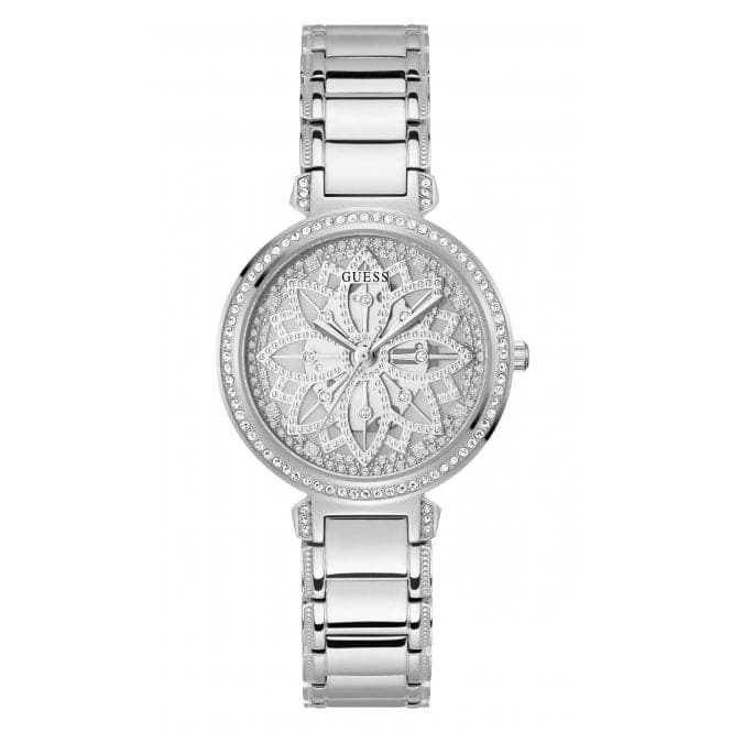 Guess Watches Ladies Lily Stainless Steel Silver Watch Gw0528l1 -korean beauty