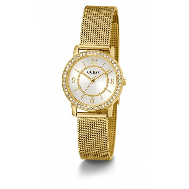 Guess Watches Ladies Melody Stainless Steel Gold Watch Gw0534l2 -korean beauty