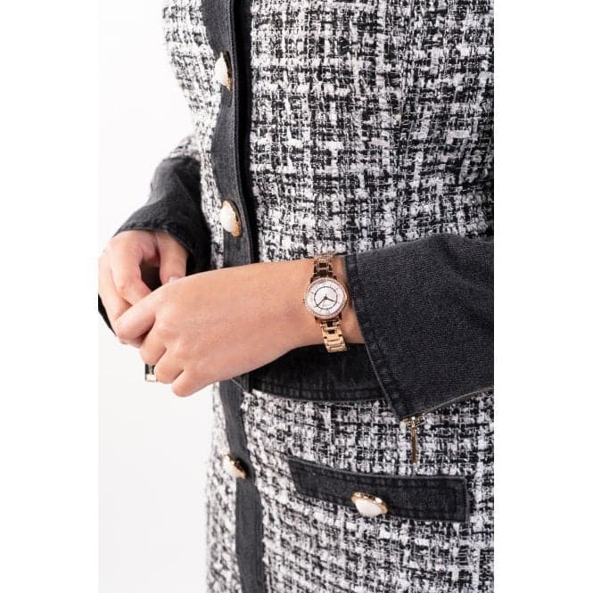 Guess Watches Ladies Melody Stainless Steel Rose Gold Watch Gw0468l3 -korean beauty