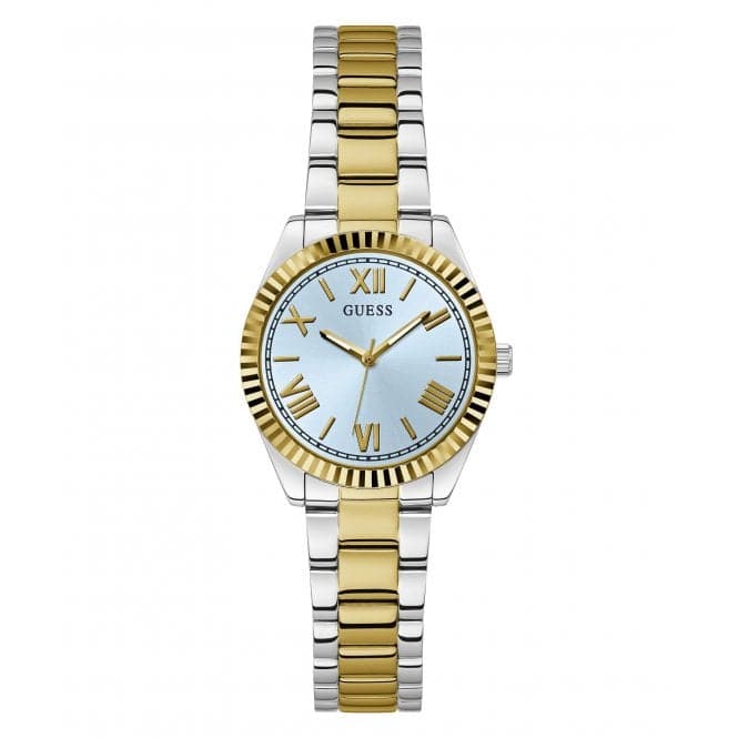 Ladies Mini Luna 2 Tone Watch Gw0687l4 -korean beauty