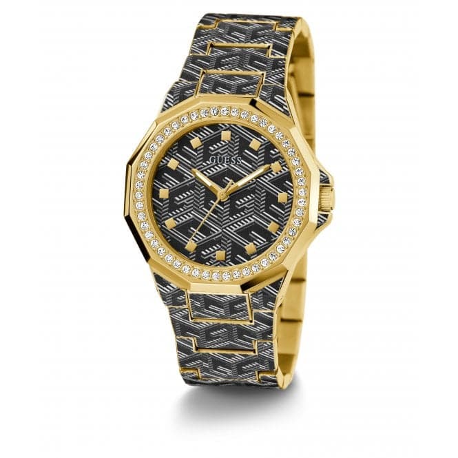 Ladies Misfit Gold Tone Watch Gw0597l1 -korean beauty