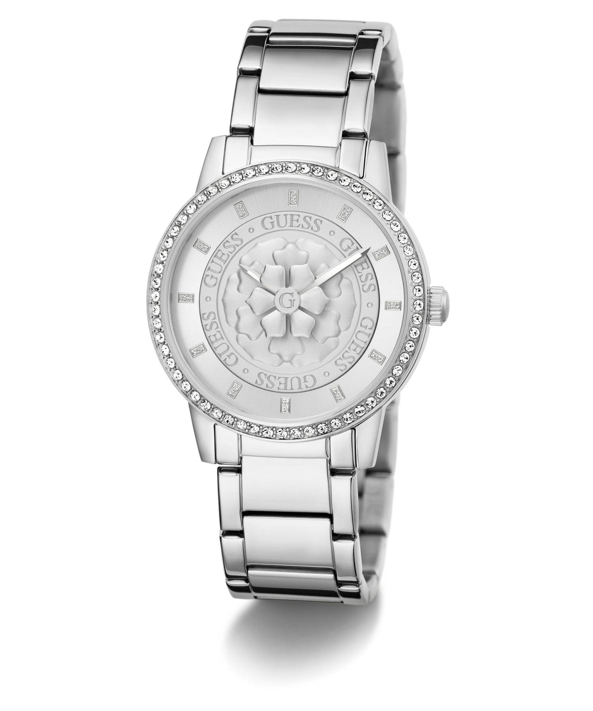Ladies Petal Silver Tone Stainless Steel Watch Gw0747l1 -korean beauty