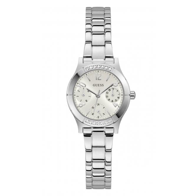 Guess Watches Ladies Piper Stainless Steel Silver Watch Gw0413l1 -korean beauty