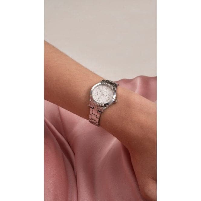 Guess Watches Ladies Piper Stainless Steel Silver Watch Gw0413l1 -korean beauty