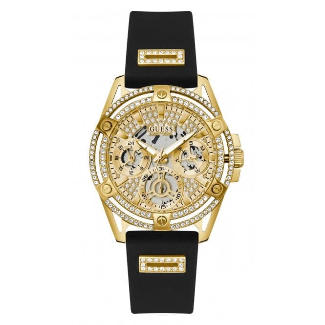 Guess Watches Ladies Queen Stainless Steel Gold Watch Gw0536l3 -korean beauty