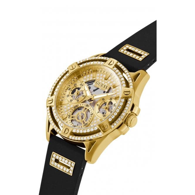 Guess Watches Ladies Queen Stainless Steel Gold Watch Gw0536l3 -korean beauty