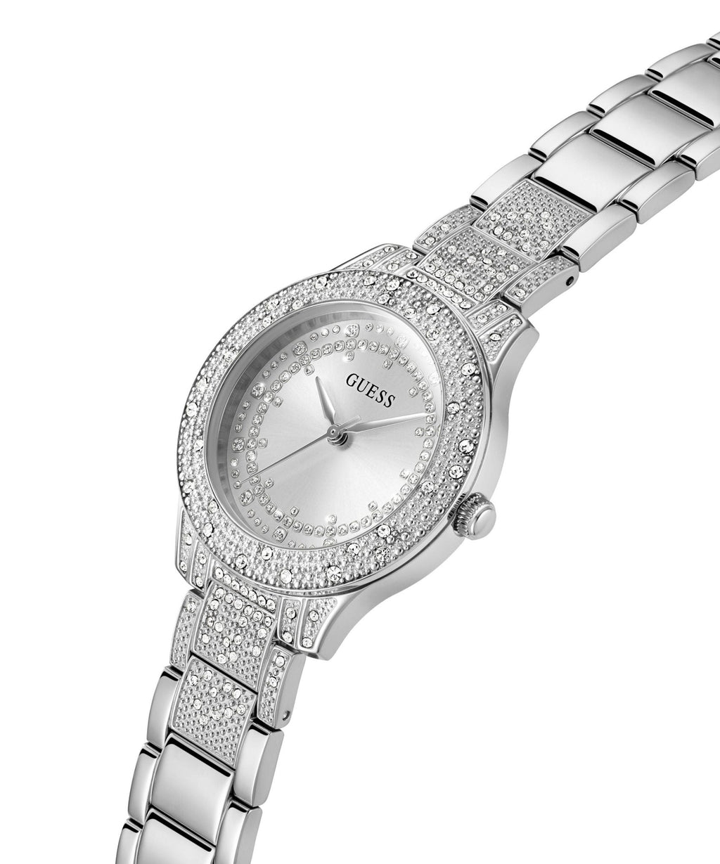 Ladies Shooting Star Silver Tone Recycled Steel Watch Gw0746l1 -korean beauty