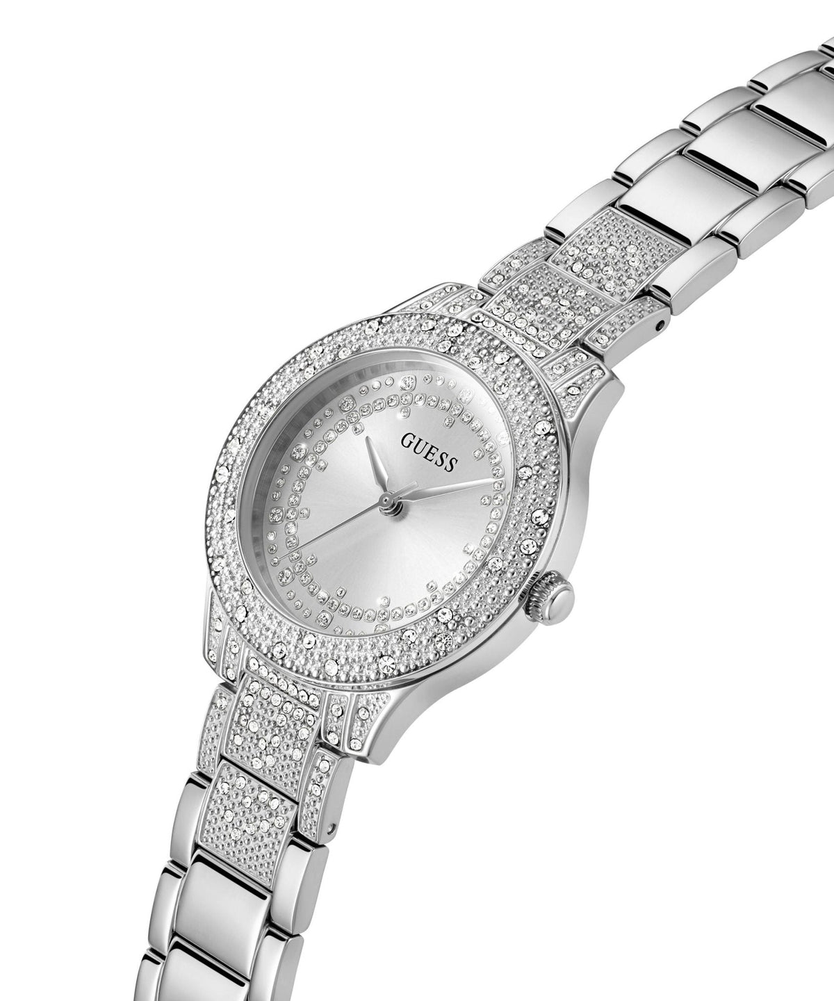 Ladies Shooting Star Silver Tone Recycled Steel Watch Gw0746l1 -korean beauty