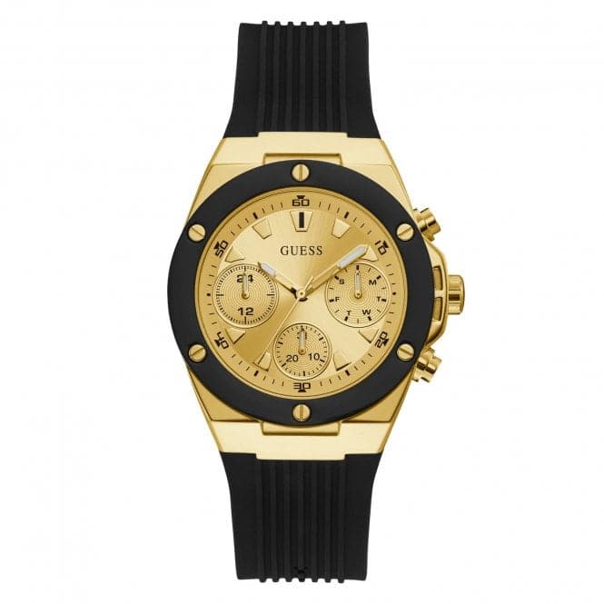 Guess Watches Ladies Sport Stainless Steel Champagne Watch Gw0030l2 -korean beauty