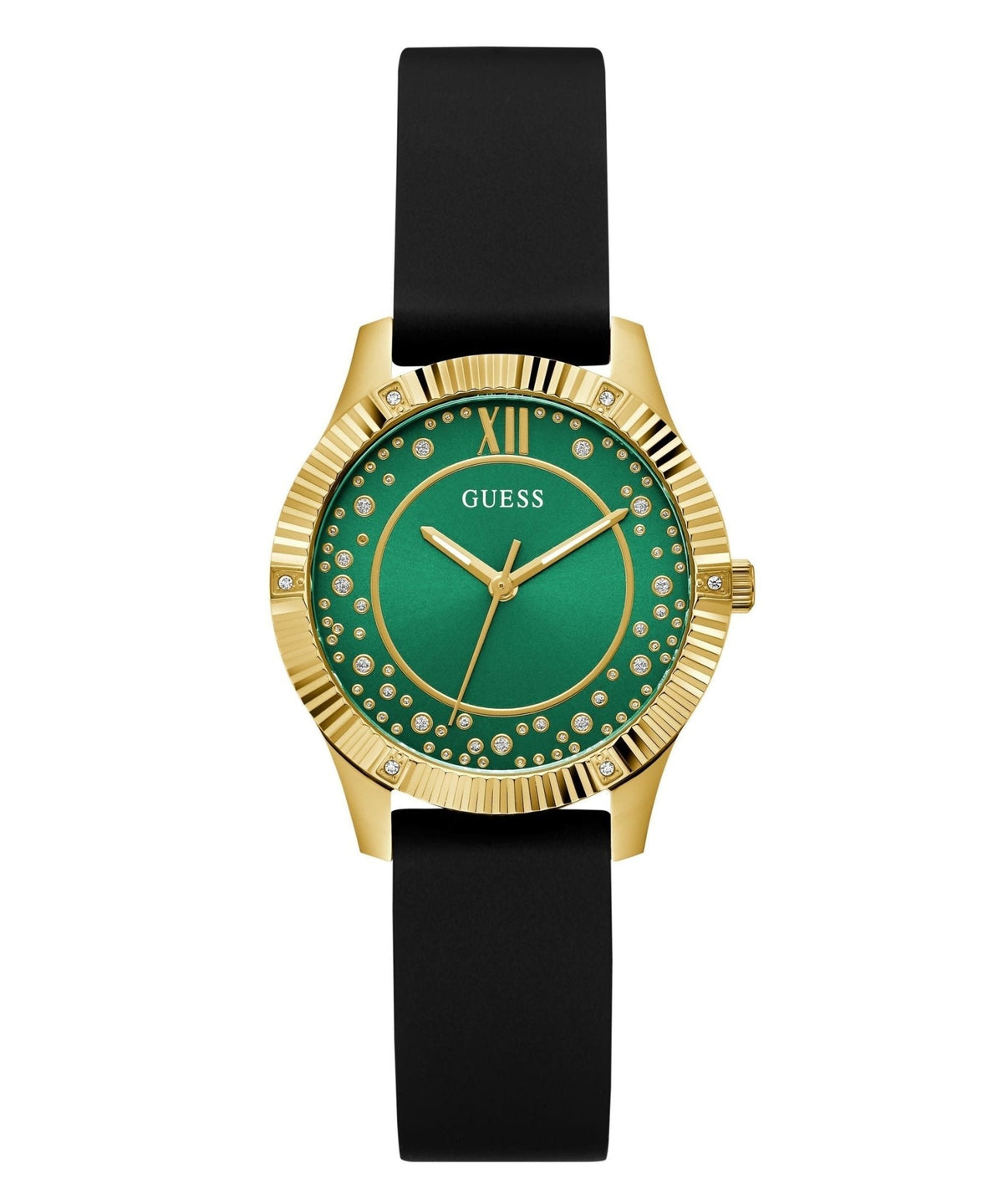Ladies Starstruck Gold Tone Silicone Watch Gw0766l3 -korean beauty