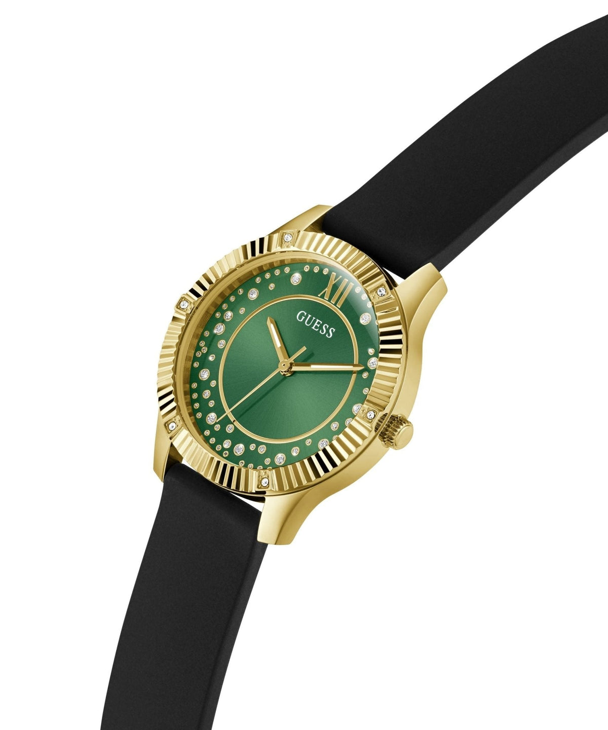 Ladies Starstruck Gold Tone Silicone Watch Gw0766l3 -korean beauty