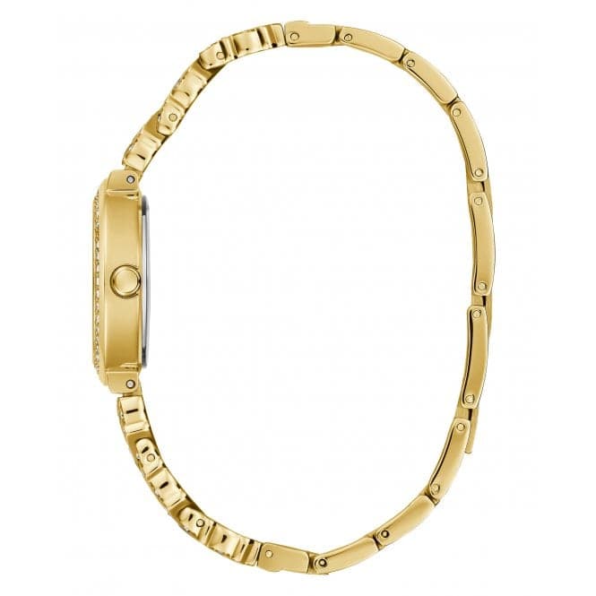 Guess Watches Ladies Treasure Stainless Steel Gold Tone Watch Gw0476l2 -korean beauty
