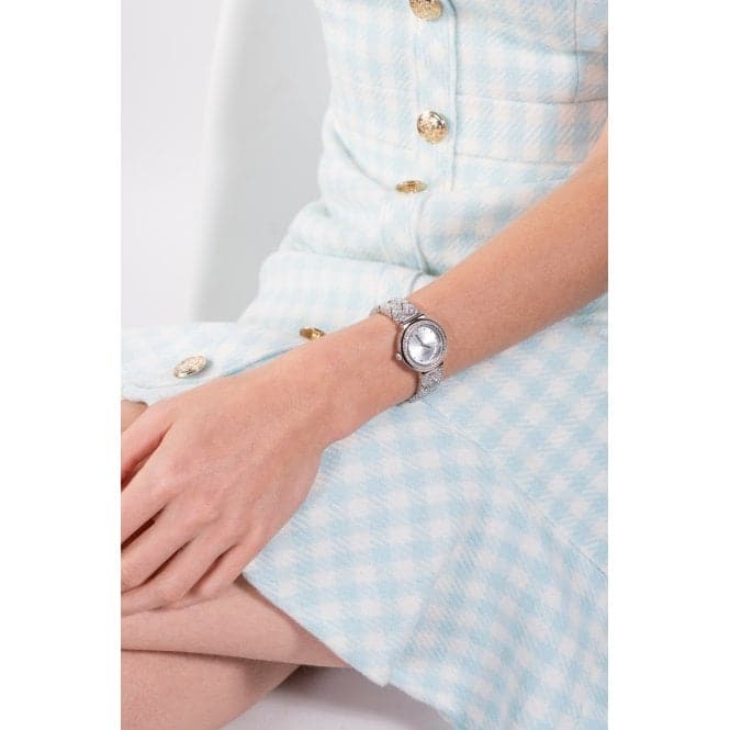 Guess Watches Ladies Treasure Stainless Steel Silver Watch Gw0476l1 -korean beauty