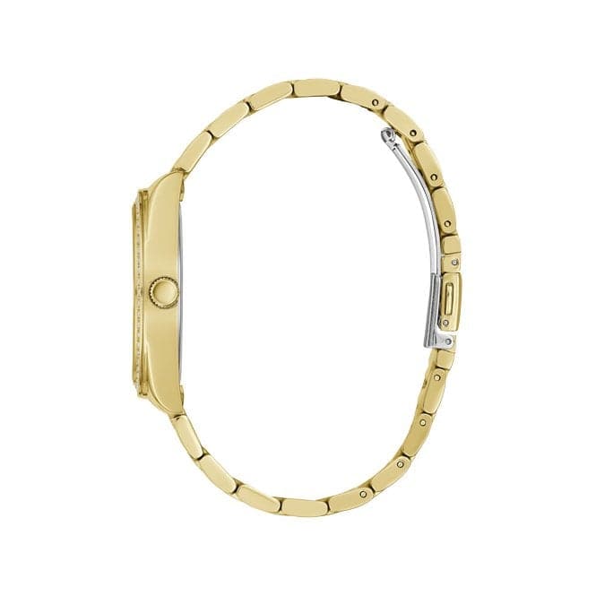 Guess Watches Luna Ladies Dress Gold Stainless Steel Watch Gw0307l2 -korean beauty