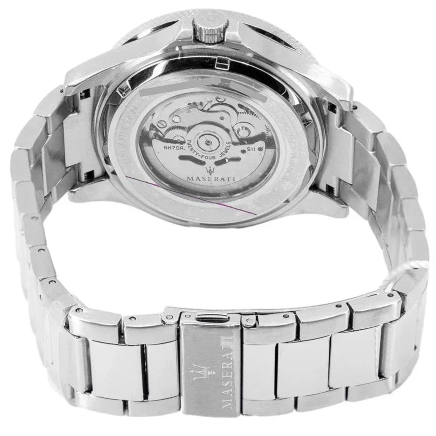 Maserati R8823140002 Sfida Automatic Mens Silver Watch -korean beauty