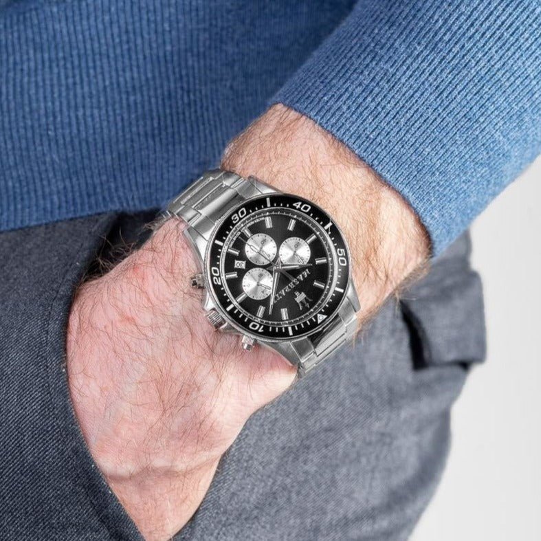 Maserati R8873640004 Sfida Chrono Mens Silver Watch -korean beauty