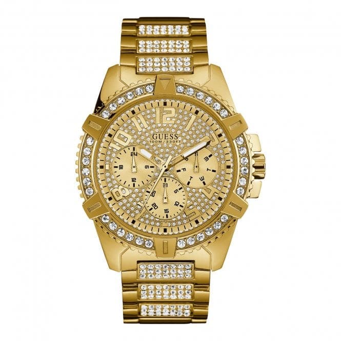 Guess Watches Mens Sport Stainless Steel Champagne Watch W0799g2 -korean beauty