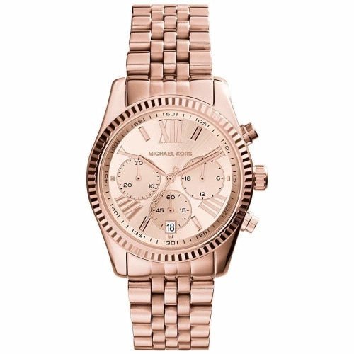 Michael Kors Lexington Ladies Rose Gold Chronograph Watch Mk5569 -korean beauty