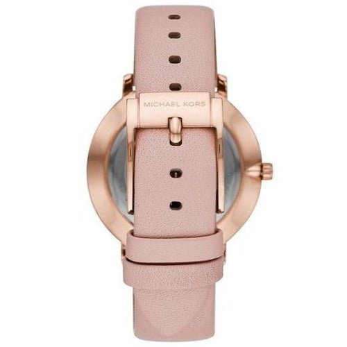 Michael Kors Mk2741 Ladies Pyper Rose Gold Silver With Pink Leather Watch -korean beauty