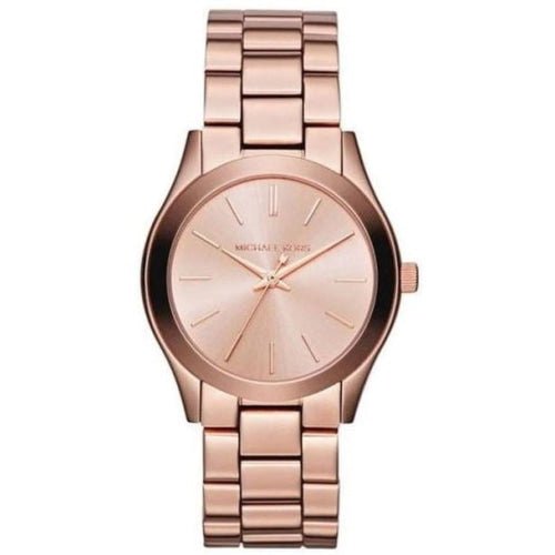 Michael Kors Mk3205 Ladies Mini Slim Runway Rose Gold Watch -korean beauty