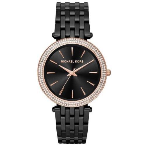 Michael Kors Mk3407 Ladies Darci Black Crystal Watch -korean beauty
