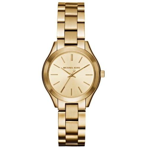 Michael Kors Mk3512 Ladies Slim Runway Gold Watch -korean beauty