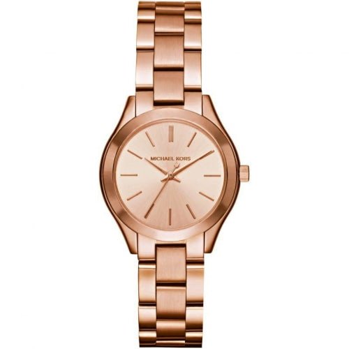 Michael Kors Mk3513 Ladies Slim Runway Rose Gold Watch -korean beauty