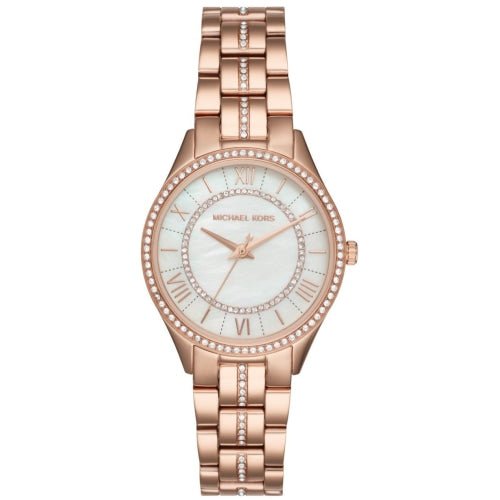 Michael Kors Mk3716 Ladies Lauryn Rose Gold Mother Of Pearl Watch -korean beauty