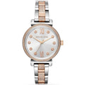 Michael Kors Mk3880 Ladies Sofie Two Tone Stainless Steel Crystal Watch -korean beauty