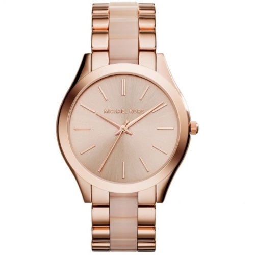 Michael Kors Mk4294 Ladies Slim Runway Rose Gold Pink Watch -korean beauty