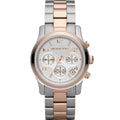 Michael Kors Mk5315 Ladies Runway Silver Rose Gold Chronograph Watch -korean beauty