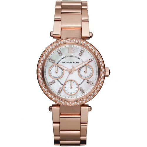Michael Kors Mk5616 Ladies Mini Parker Rose Gold Stainless Steel Watch -korean beauty