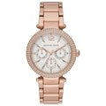 Michael Kors Mk5781 Ladies Parker Rose Gold White Stainless Watch -korean beauty